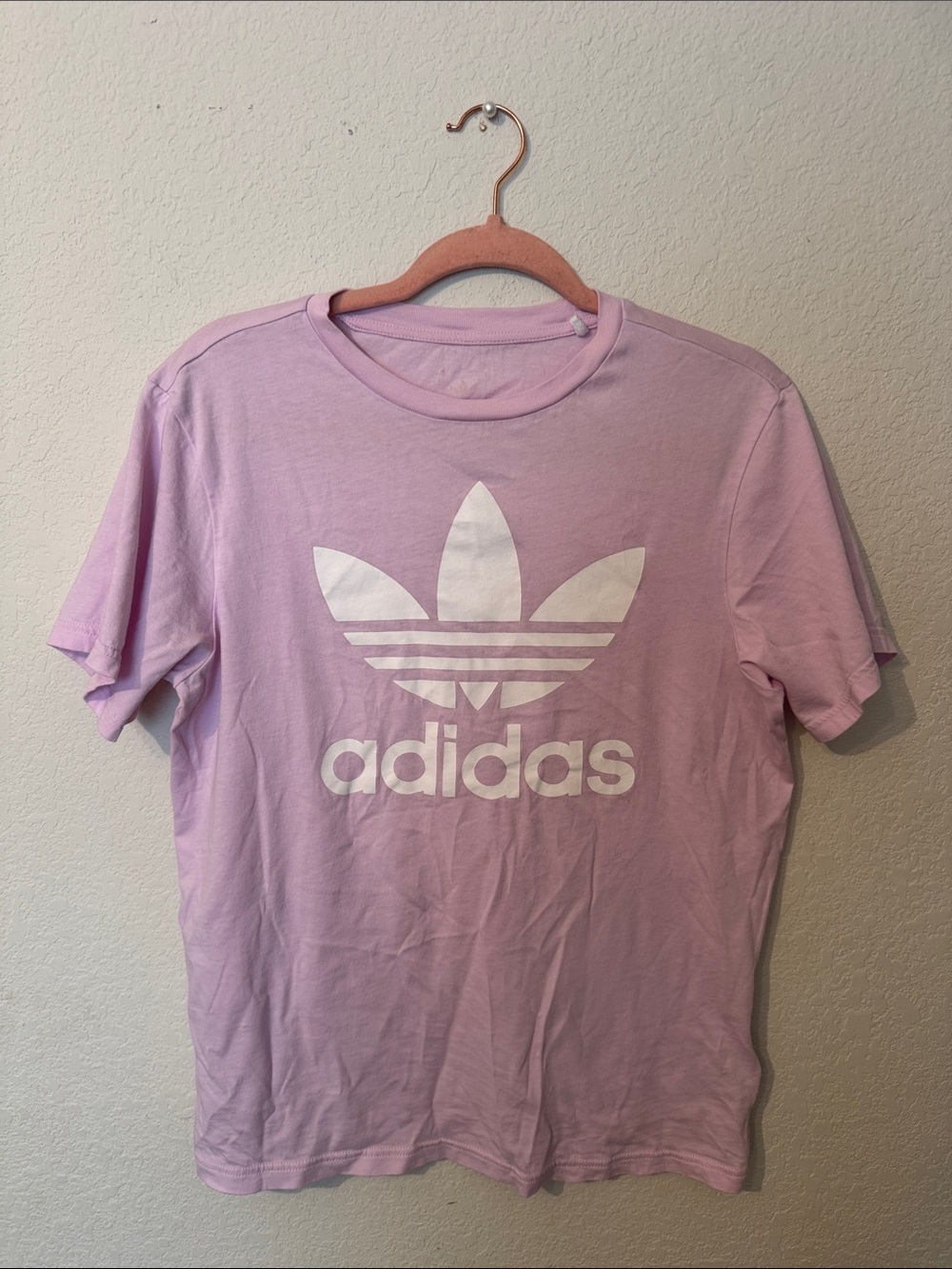 adidas Lavender Trefoil Graphic Tee